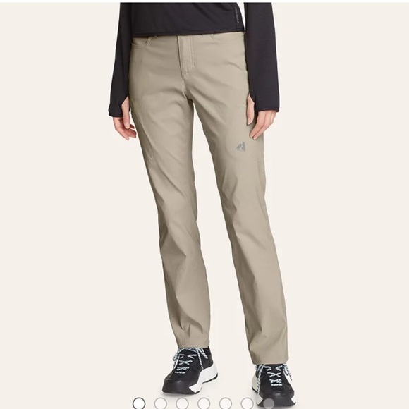 Eddie Bauer Tan Outdoor Pants First Ascent Hiking GORPcore Activewear Cargo - Picture 1 of 16
